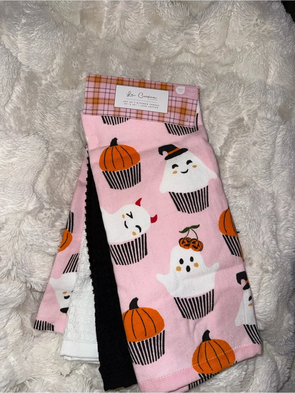 La Cuisine- 4pc ghost and pumpkin dish towels